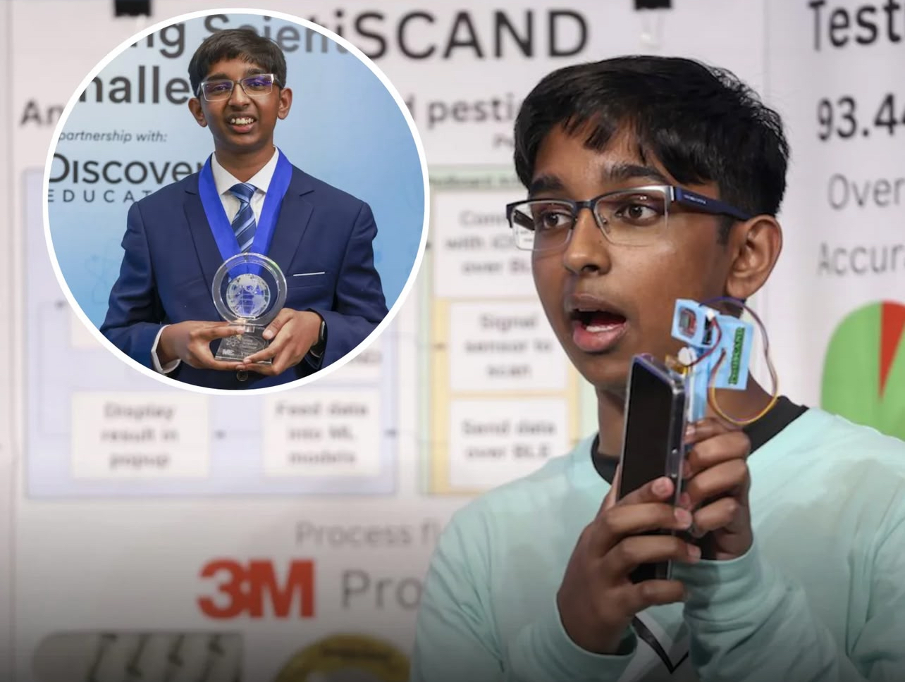 14 Y/O Indian Boy Awarded America’s Top Young Scientist for Inventing Pesticide Detector